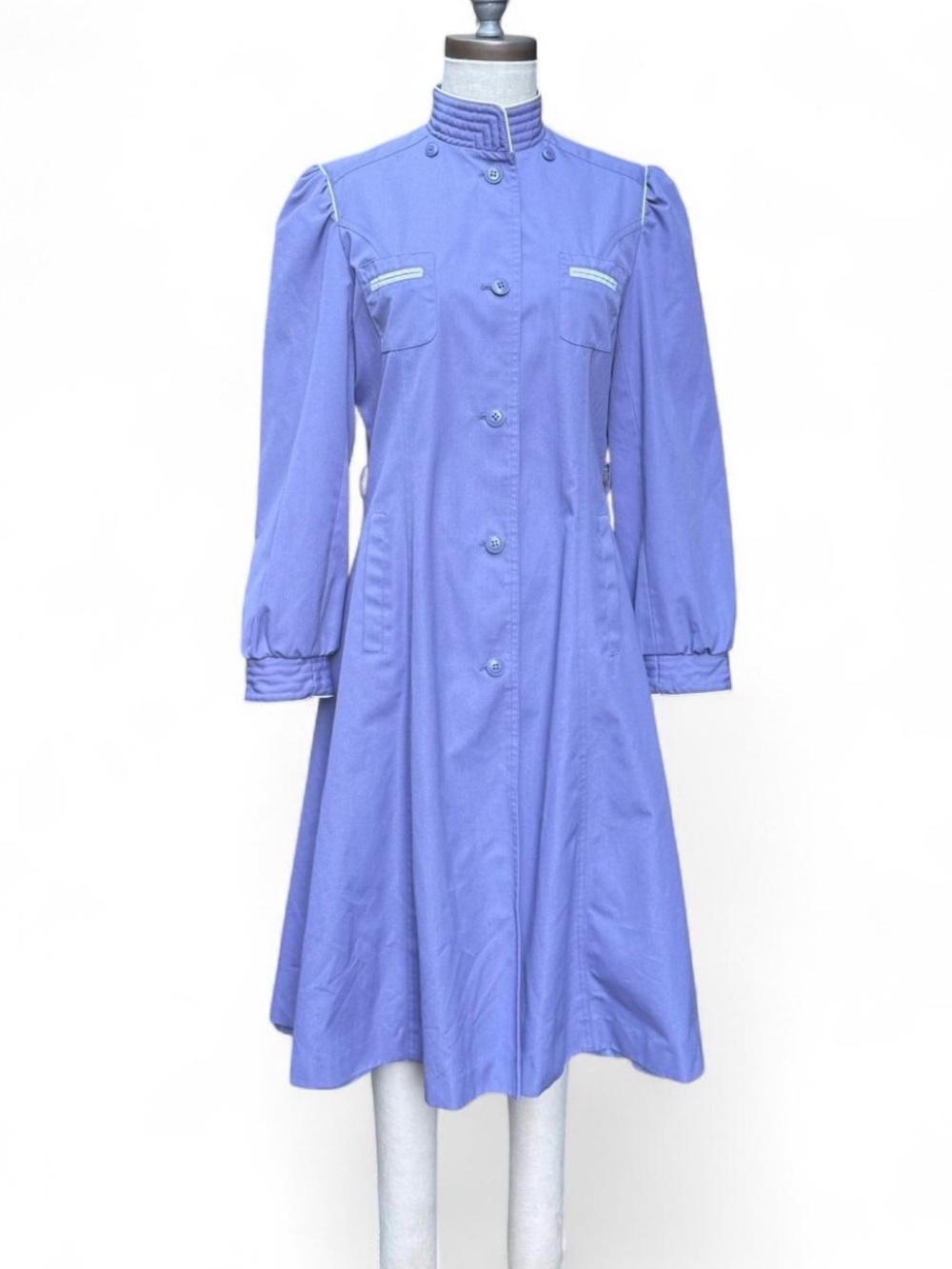 Vintage 80’s Partners Lavender Button-Front A-Line Dress Coat Feminine